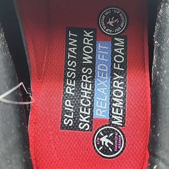 SKECHERS WORK RELAXED-FIT MEMORY FOAM WATER SLIP RESISTANT MENS 12 NWB BLACK ⚫️ - Picture 16 of 16